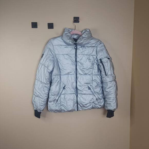 Noize Silver Lexi Puffer Coat Size M - Picture 1 of 10